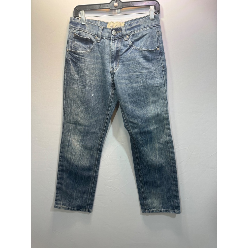 Buffalo David Bitton Mens Straight Leg Medium Wash Blue Denim Jeans 30x30